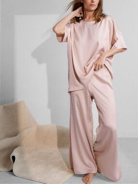 LUNYA Washable Silk Pajama Set XS Delicate Pink Limited Edition NWOT Luxury NEW